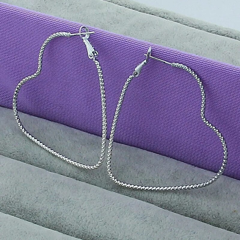 Sterling Silver Circle Round Hoop Earring