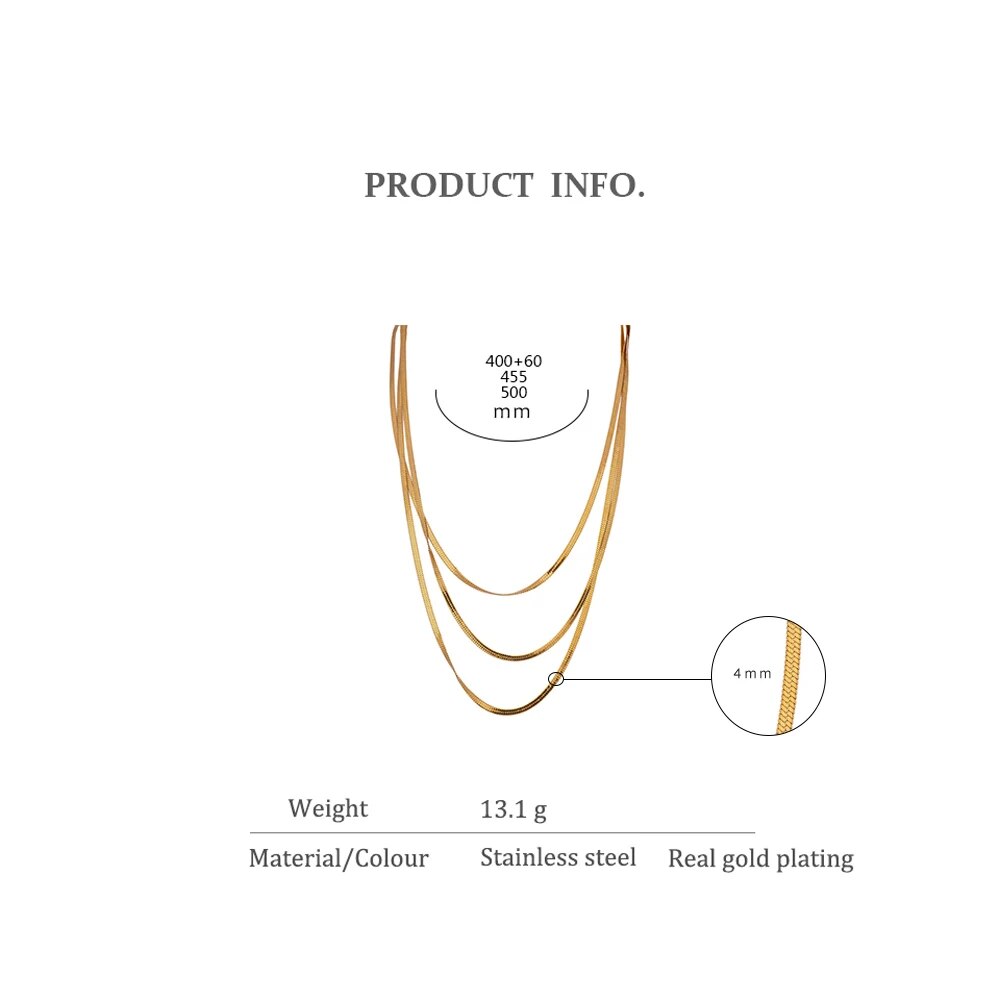 18 K Metal Geometric  Necklace Anniversary Jewelry
