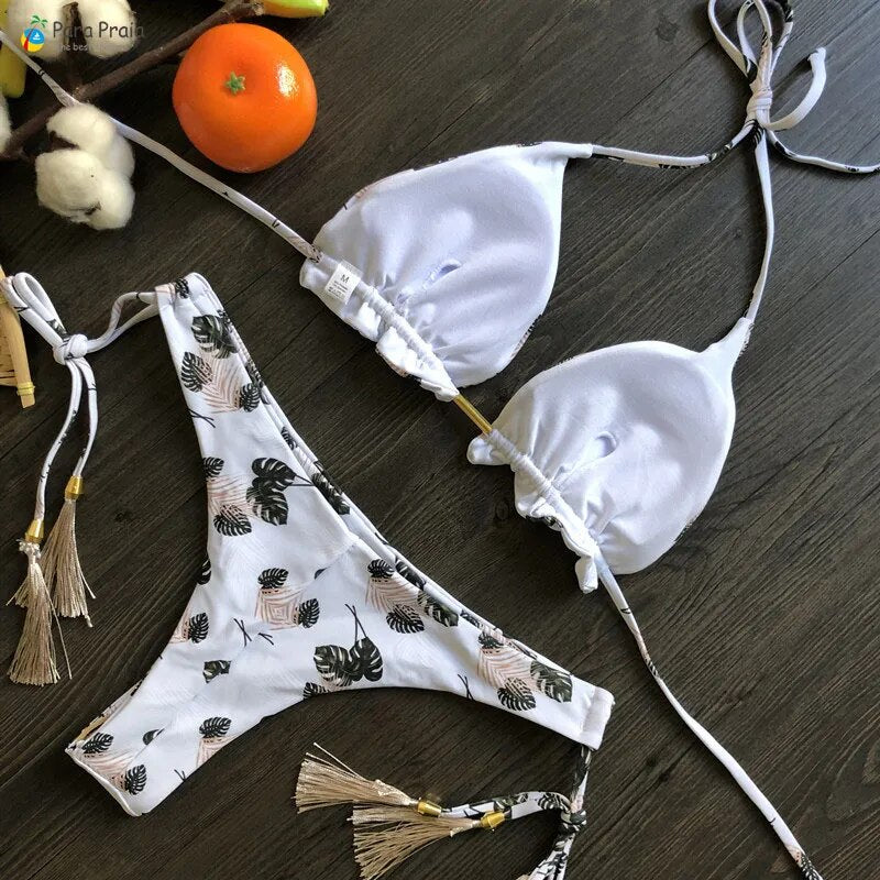 Mini Halter Bathing Brazilian Swimsuit Thong Bikini Set