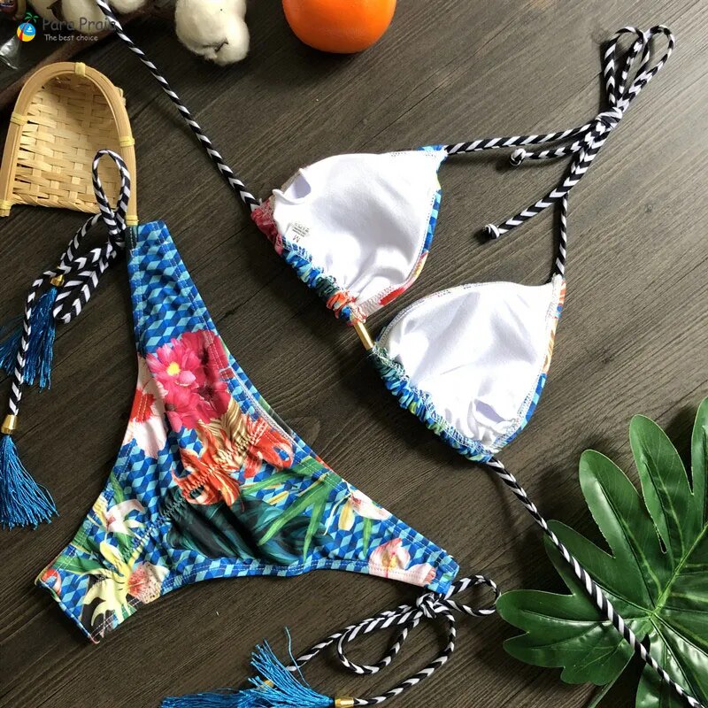 Mini Halter Bathing Brazilian Swimsuit Thong Bikini Set