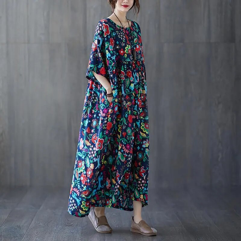 Casual Vintage Ladies Dress