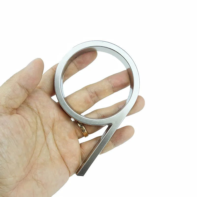 Silver 5-Inch Outdoor Address Numbers with Dash Slash