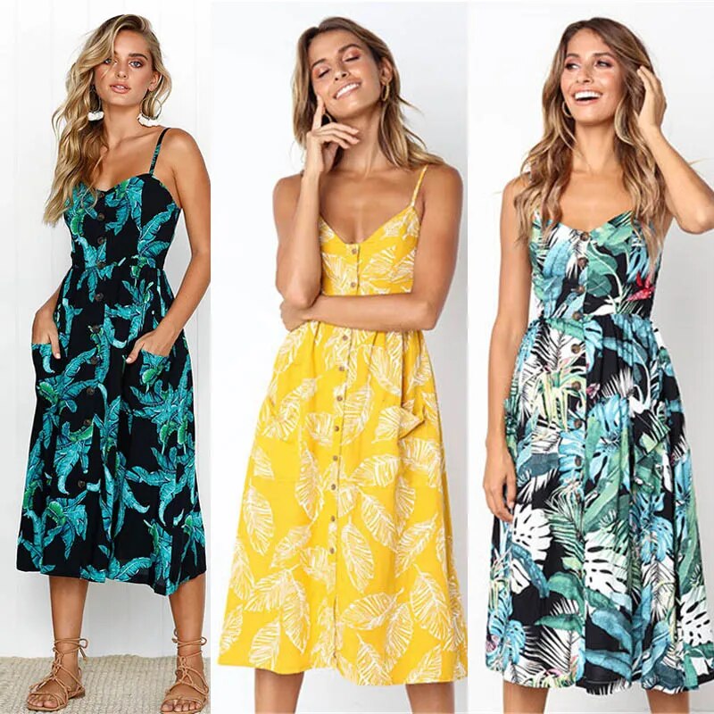 Summer Vintage Casual Sundress