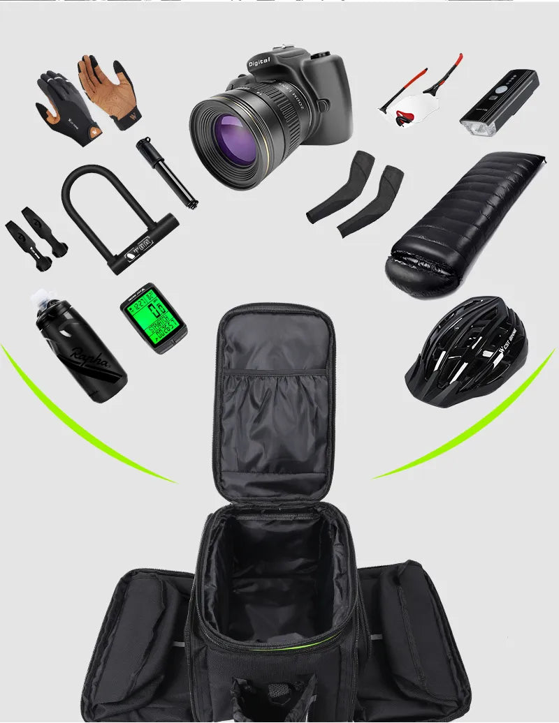 3 In 1 Waterproof Bicycle Trunk Large Capacity Travel Bag