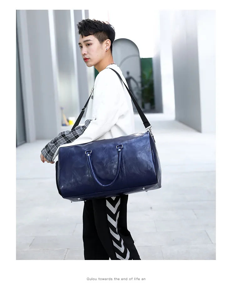 High Capacity Travel Bag Luggage  Suitcase Soft Leather