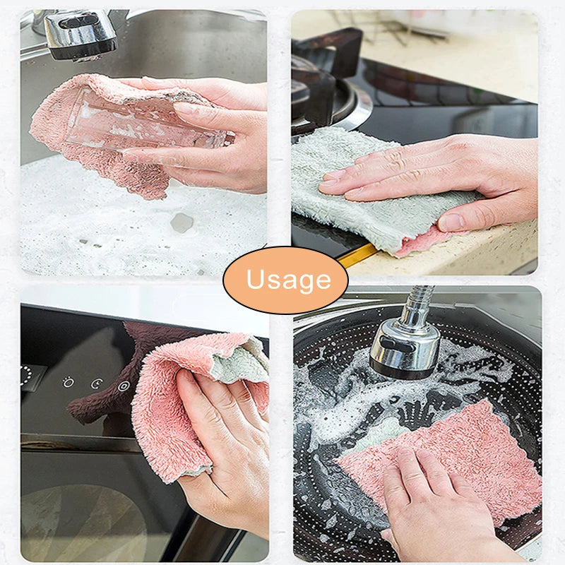 8 Stück Mikrofaser-Handtuch, saugfähige Küchen-Reinigungstücher