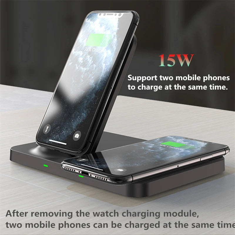 Drahtloser Ladeständer 3 in 1 Schnellladung für Apple