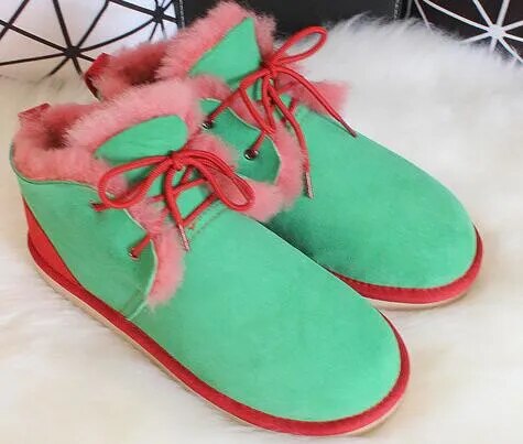 Sheepskin Leather Natural Fur Snow Boots