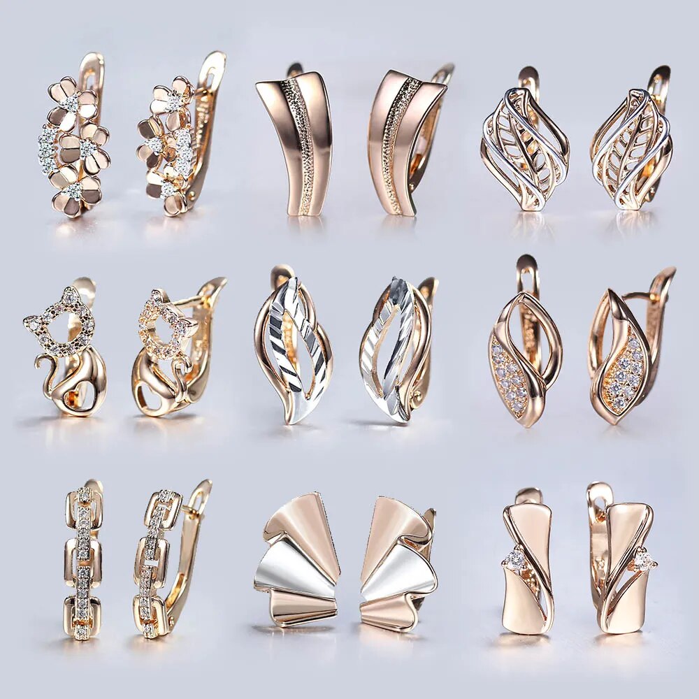 Vintage Cut Out Flower Square Drop Earrings