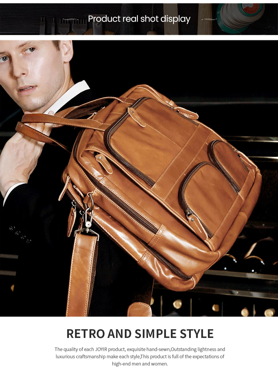 Bolsa de negocios para viajes de gran capacidad para computadora portátil de 17 "