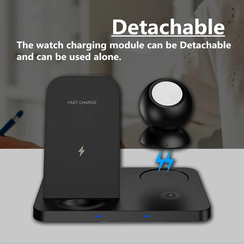 Drahtloser Ladeständer 3 in 1 Schnellladung für Apple