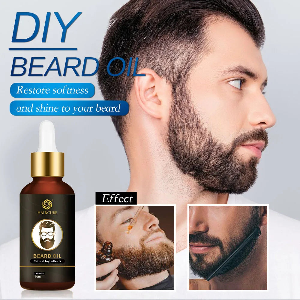 Aceite capilar natural para el crecimiento de la barba