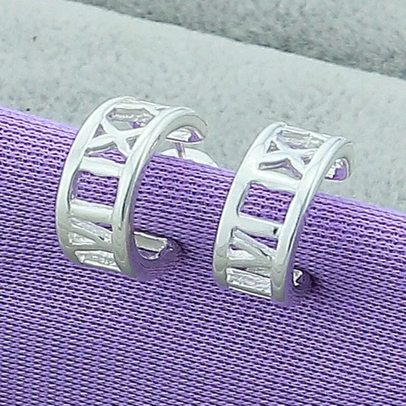 Sterling Silver Circle Round Hoop Earring
