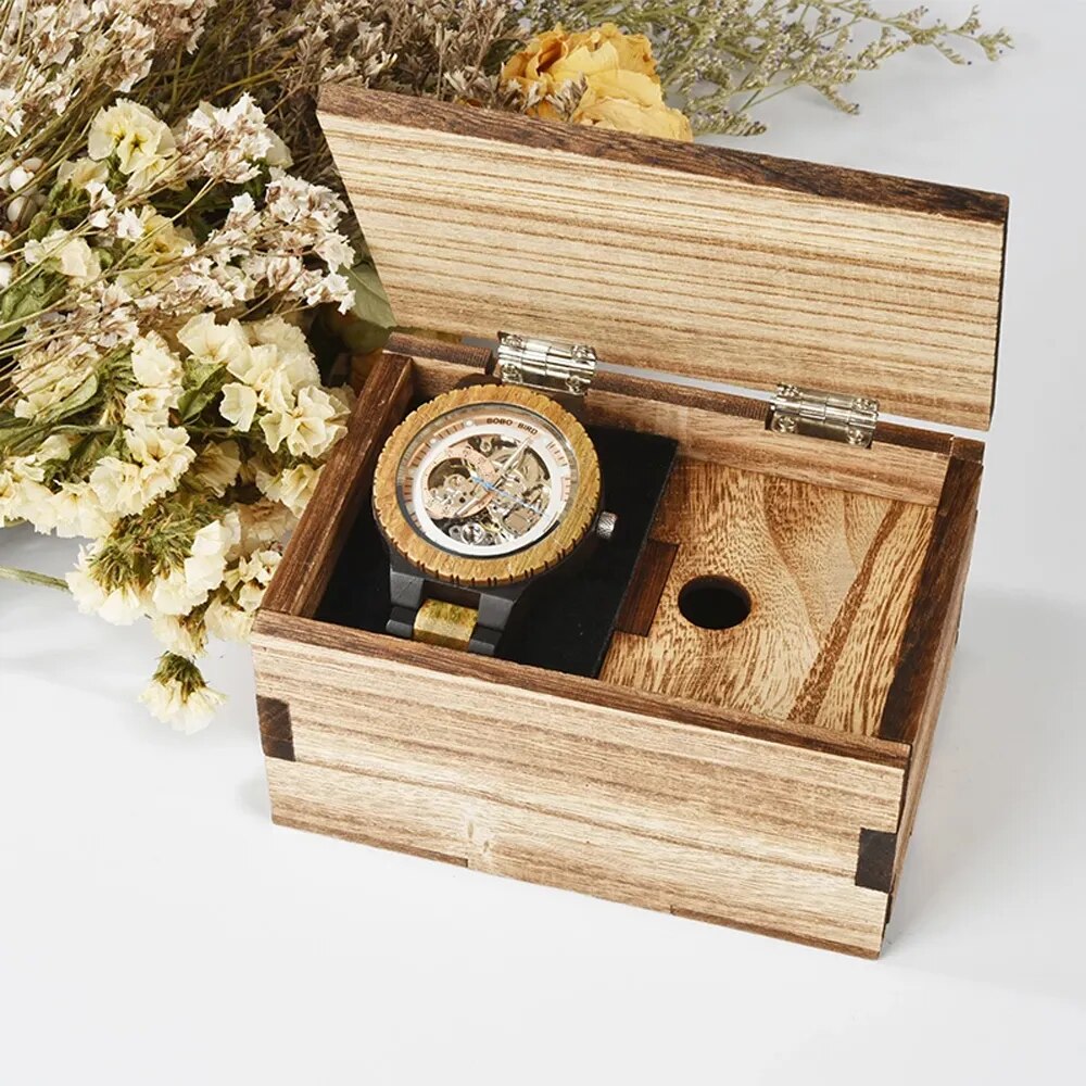 Luxury Men's Mechanical Wooden Watch