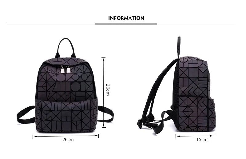 Backpack Geometric Folding Bag