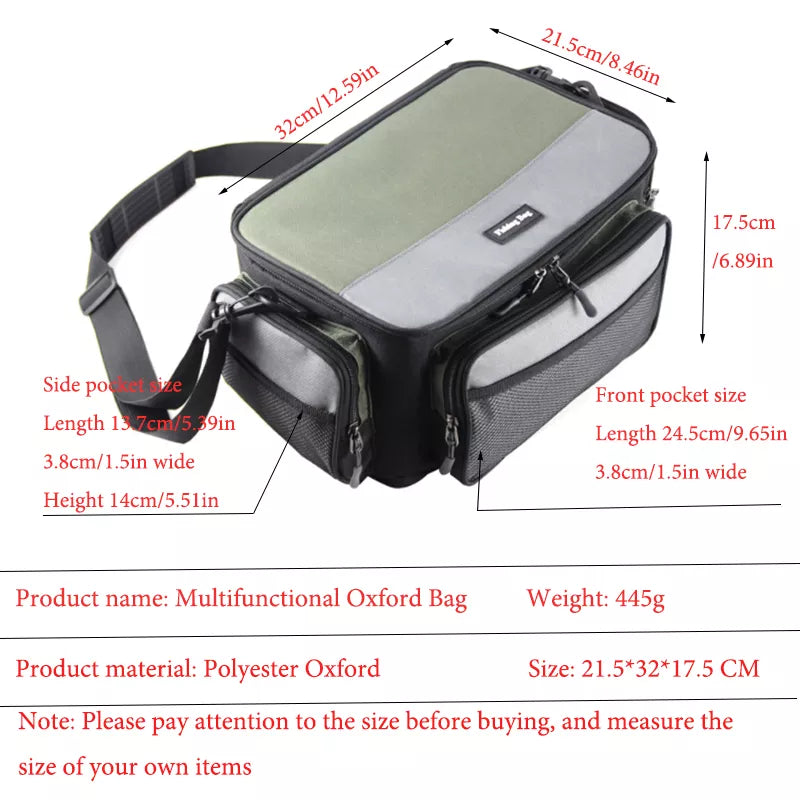 Multifunctional Fishing Tackle Shoulder Crossbody Bags