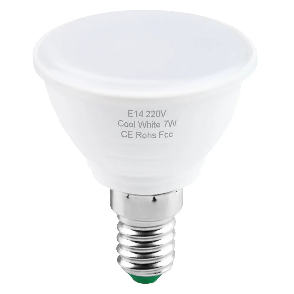 E27 LED-Spotlicht, GU10-LED-Glühbirne, 5 W, E14-LED-Lampe, 220 V, Strahler
