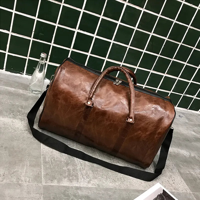 High Capacity Travel Bag Luggage  Suitcase Soft Leather