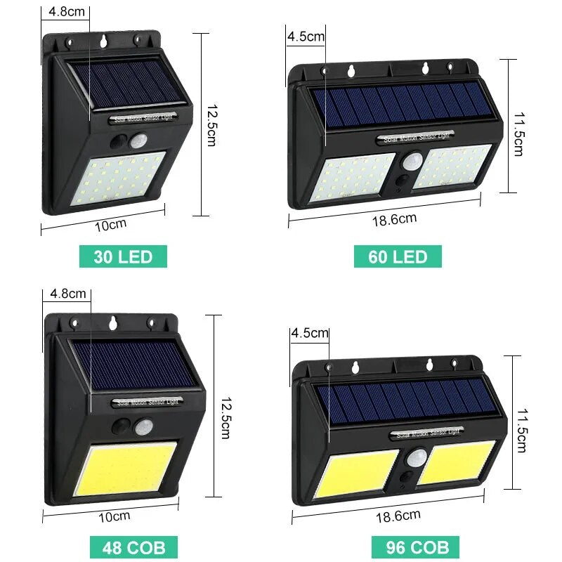 Outdoor Solar Motion Sensor Wall Light