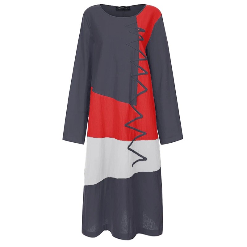 Patchwork Sundress Summer Maxi Dress