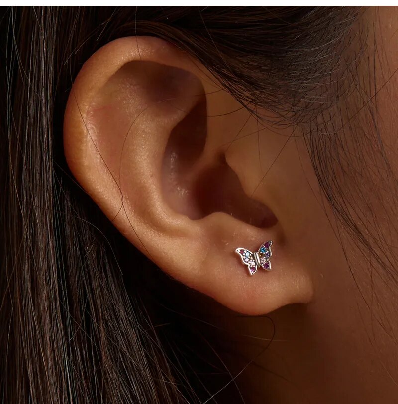 Butterfly Dragonfly Bee Insects Studs Earrings