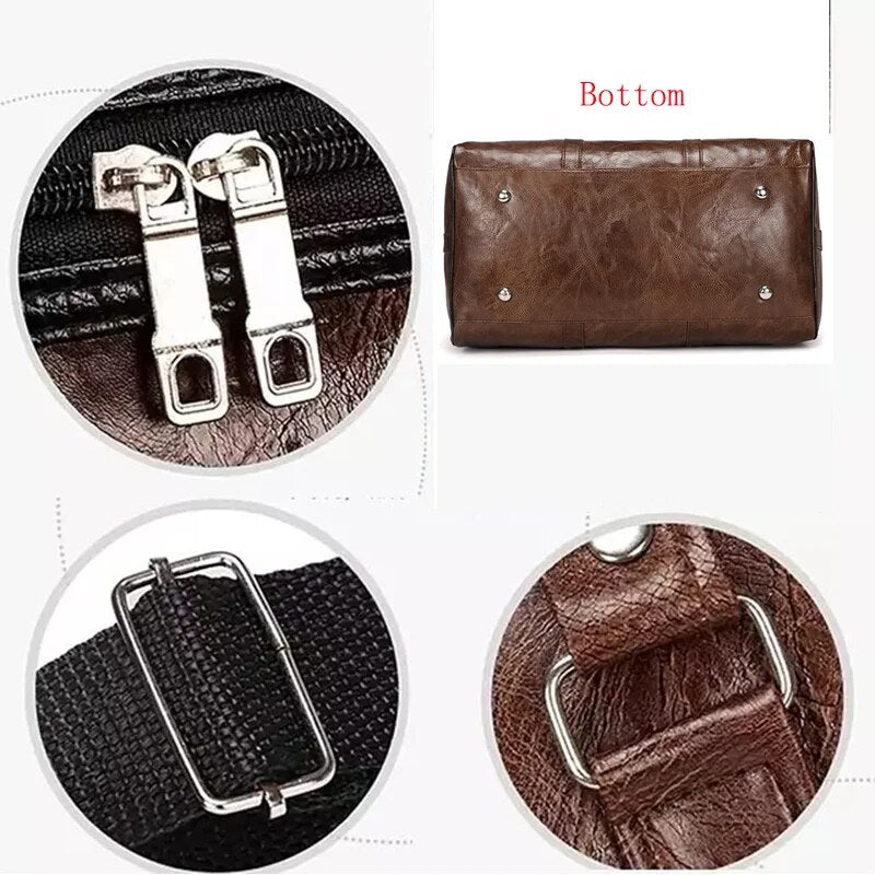 High Capacity Travel Bag Luggage  Suitcase Soft Leather