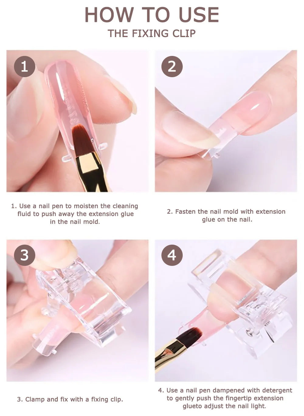 Gel Quick Building Nail Tips Clips