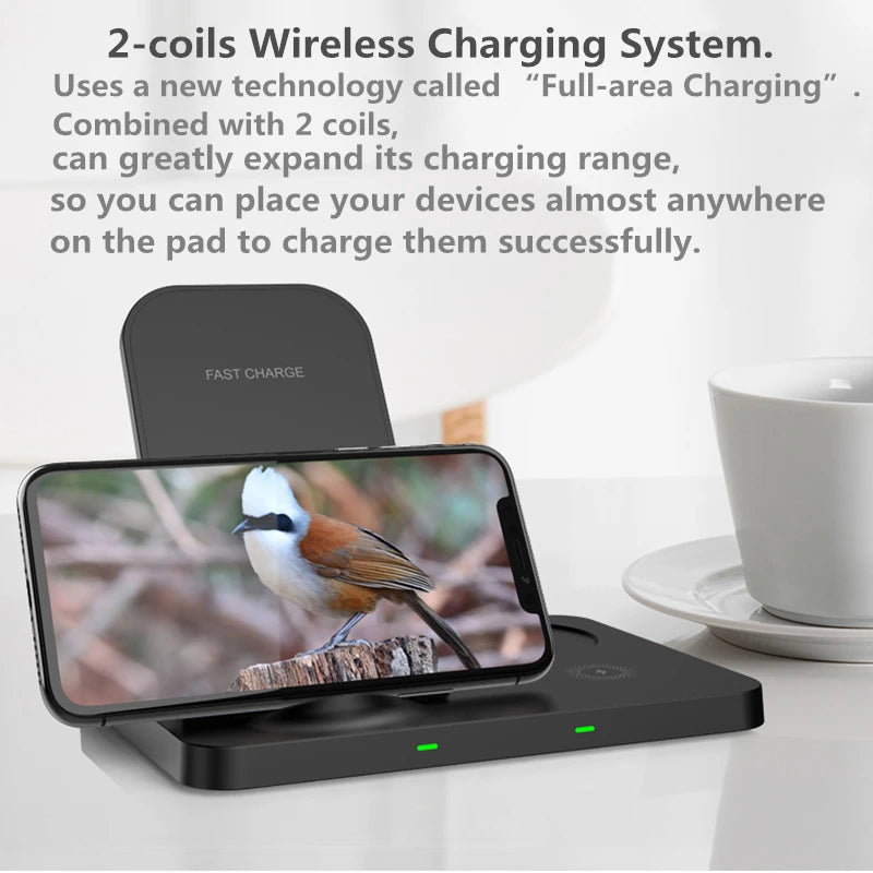 Drahtloser Ladeständer 3 in 1 Schnellladung für Apple