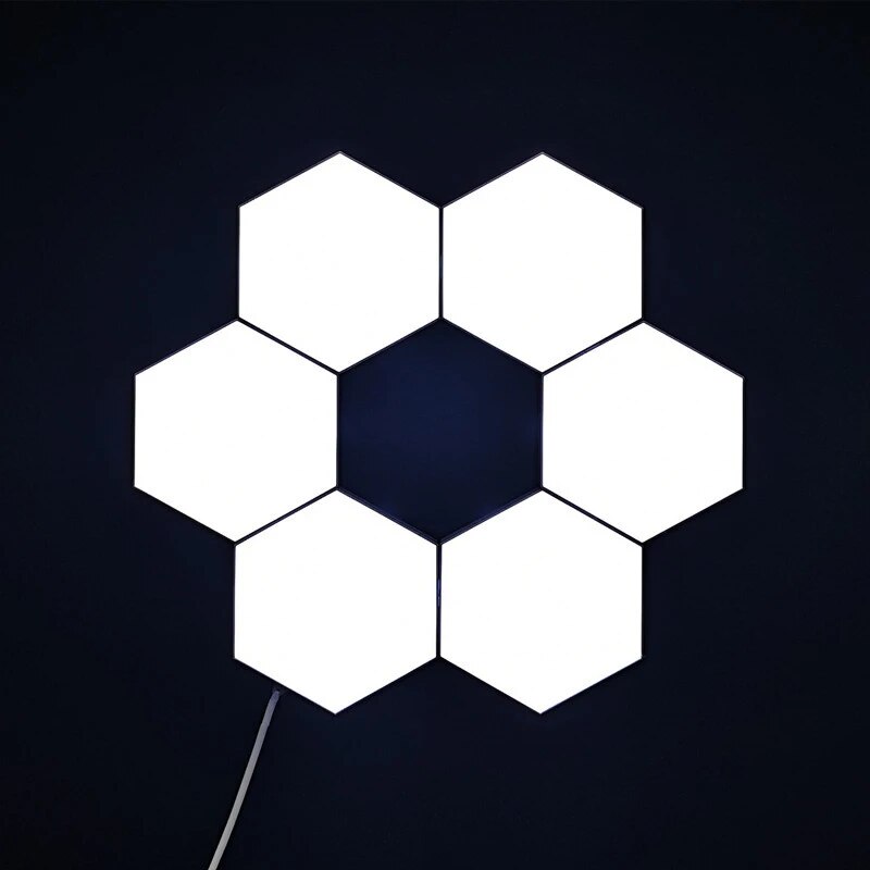 Touch-Controlled Hexagon Quantum Wall Lamp