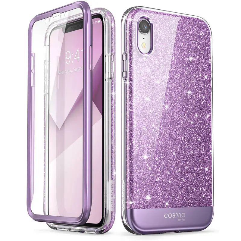 Estuche protector de mármol con brillo de cuerpo completo de 6.1"