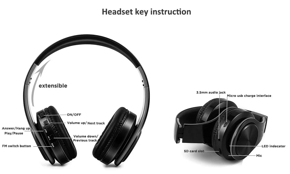 Drahtloser Bluetooth-Stereokopfhörer