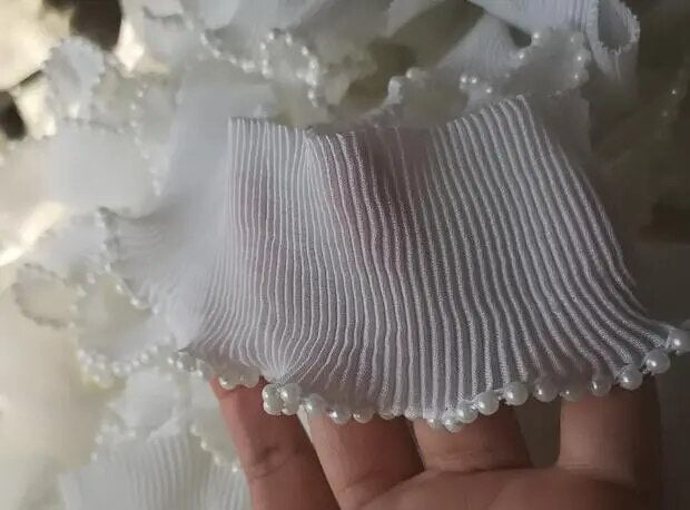 6CM Wide Embroidery Flower Tulle Lace