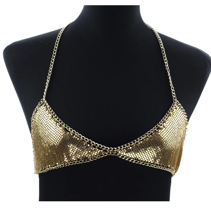Harness Body Jewelry Sequin Body Chain Bra Bikini