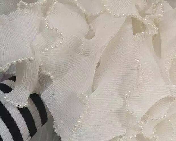 6CM Wide Embroidery Flower Tulle Lace