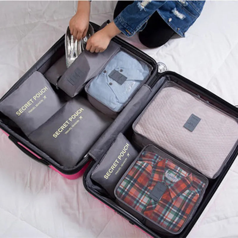 7Pcs/set Trip Luggage Clothes Finishing Kit
