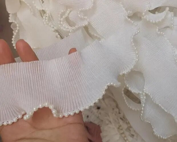 6CM Wide Embroidery Flower Tulle Lace