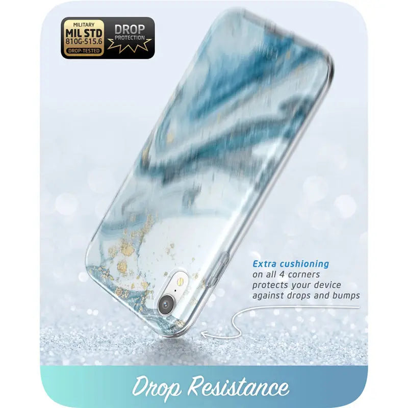 Estuche protector de mármol con brillo de cuerpo completo de 6.1"