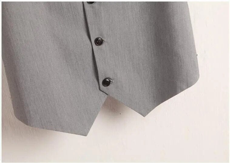 V-Neck Single Breasted Sleeveless Blazer