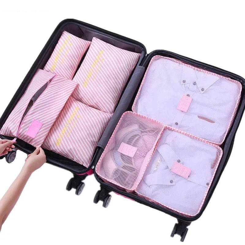 7Pcs/set Trip Luggage Clothes Finishing Kit