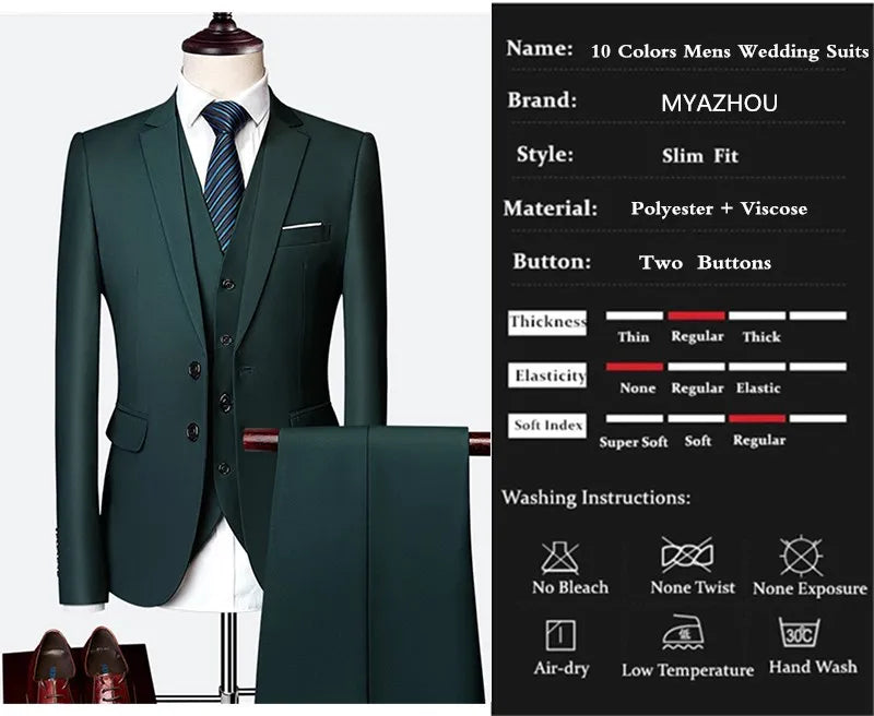 Luxury 3 piece wedding Blazer