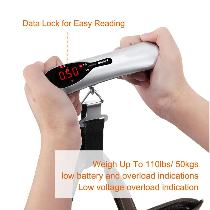Portable 50kg/110lb Electronic luggage suitcase
