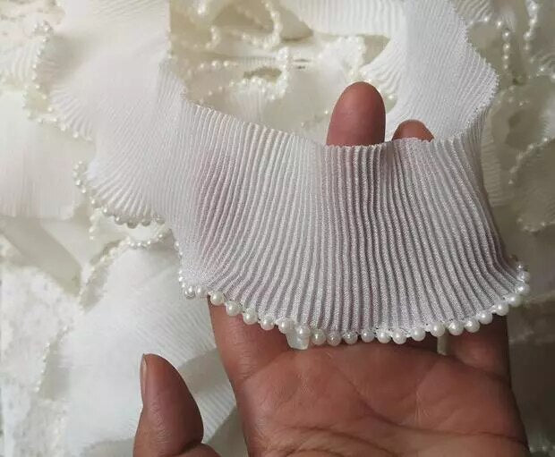 6CM Wide Embroidery Flower Tulle Lace