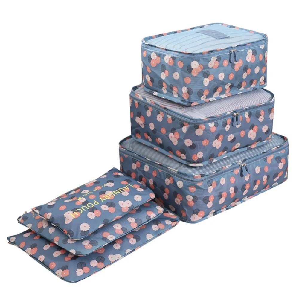 6pcs/Set Travel Organizer Laundry Bag Storage Case