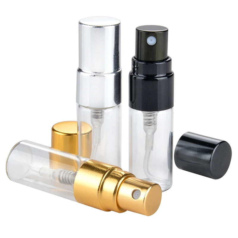 Caja de perfume vacía con atomizador de aluminio