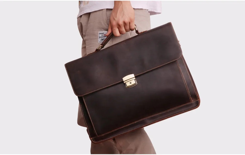 Aktentasche Vintage Messenger Schultertasche