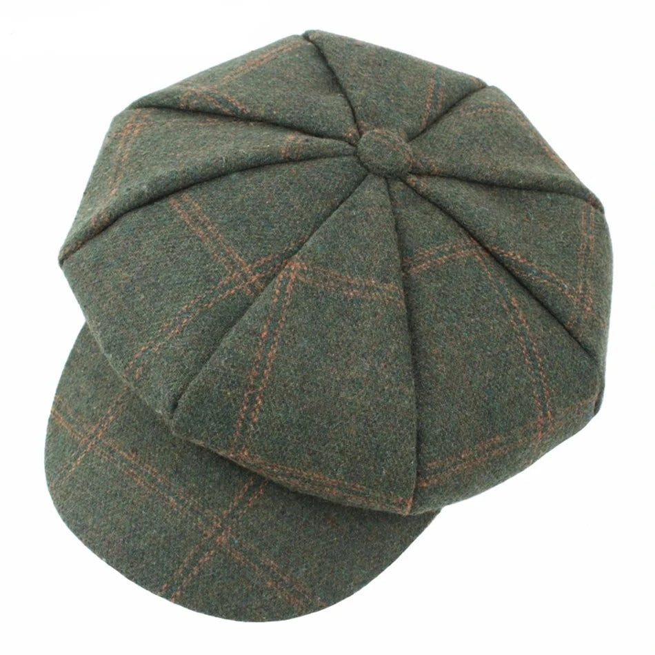 Gorras de tweed de lana Pintores de primavera del ejército vintage