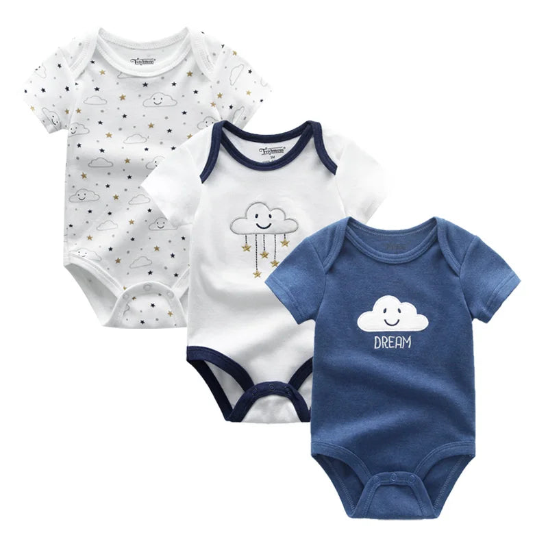 Bedruckte Baby-Bodys mit individuellem Baumwollkragen