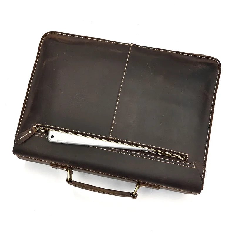 Bolso de hombro vintage 100% cuero genuino