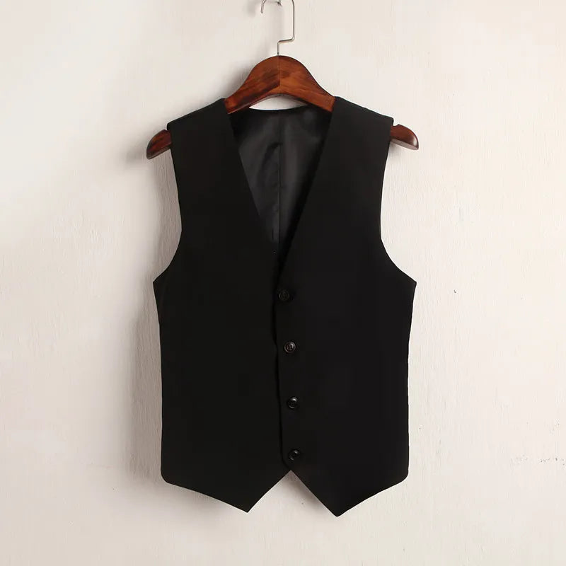 V-Neck Single Breasted Sleeveless Blazer