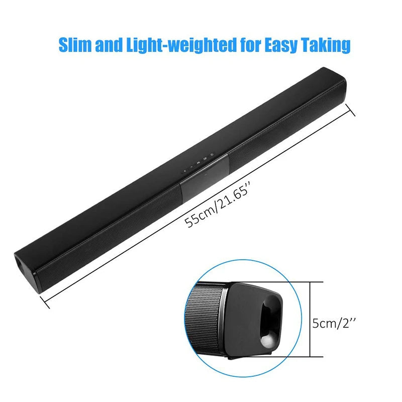 20 W kabelgebundene und kabellose TV-Soundbar